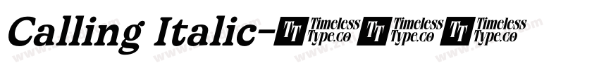 Calling Italic字体转换 Calling Italic字体转换